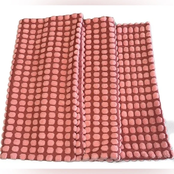 IKEA Textured Pom Pom Pillow Cover Dusty Pink 20x20 Decorative Cover set(3) - Picture 4 of 9